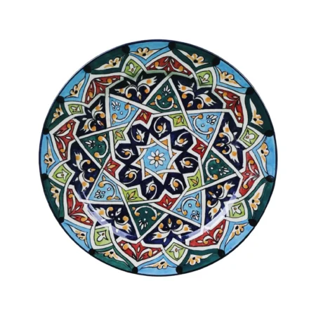 Assiette décorative Safi Zellige Bleu