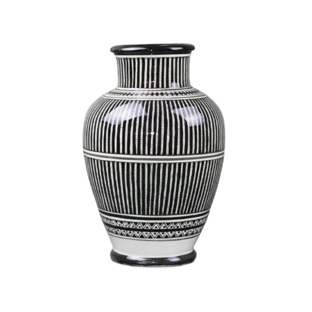 Vase Authentique Zébré noir