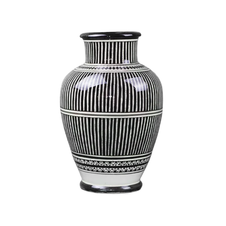 Vase Authentique Zébré noir